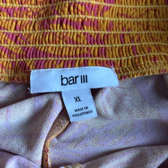 NWT- MSRP $60 Bar III Women Boho Printed High-Rise Wide-Leg Pants Orange Size XL - Picture 5 of 9